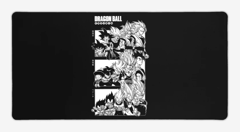 Mouse pad Gamer Negro de Saiyans Z