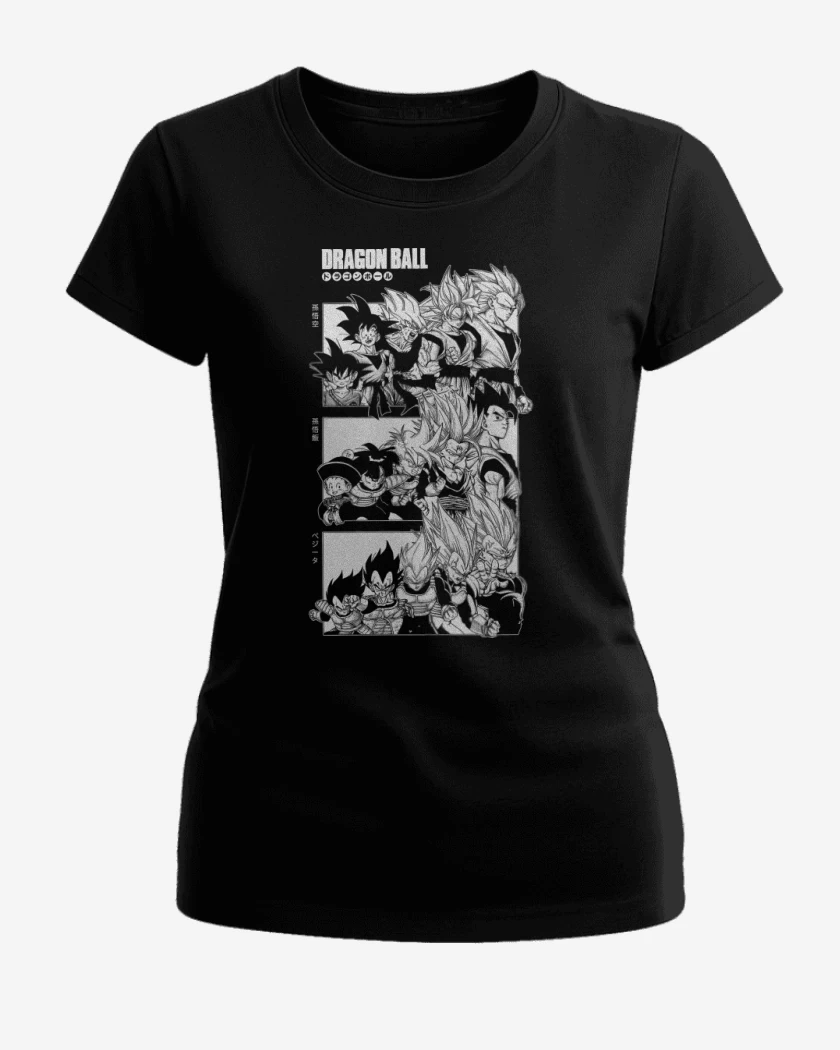 Polera de Mujer Negro de Saiyans Z