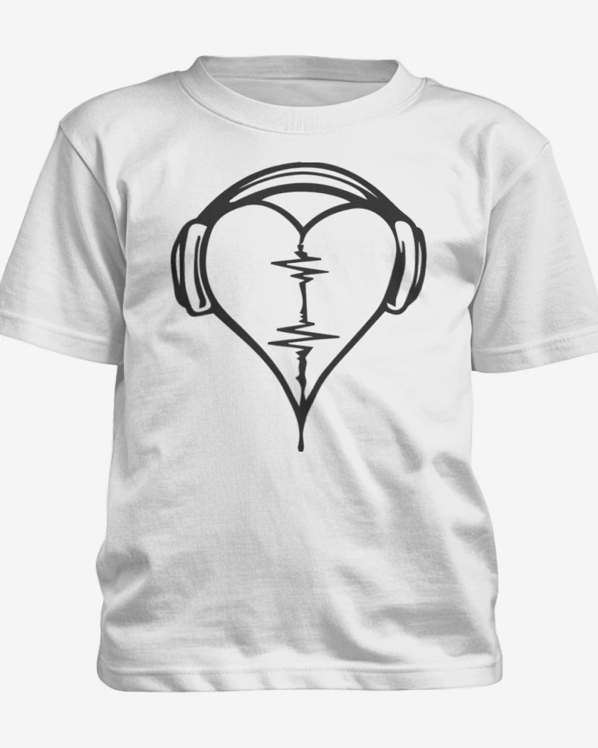 Polera de niño Blanco de Heart Music