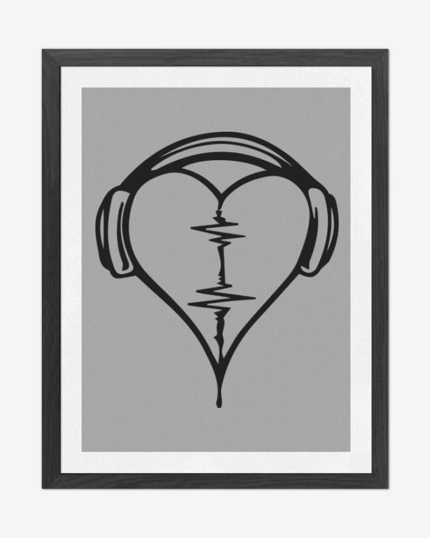 Cuadro decorativo Gris Melange de Heart Music