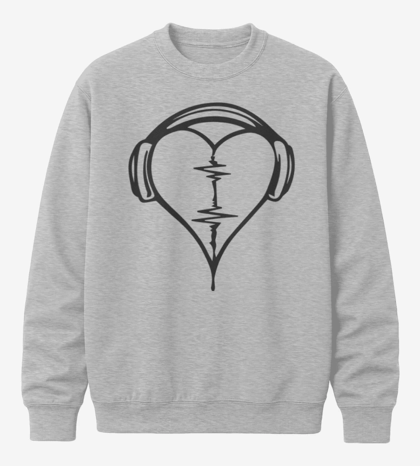 Poleron polo Gris Melange de Heart Music
