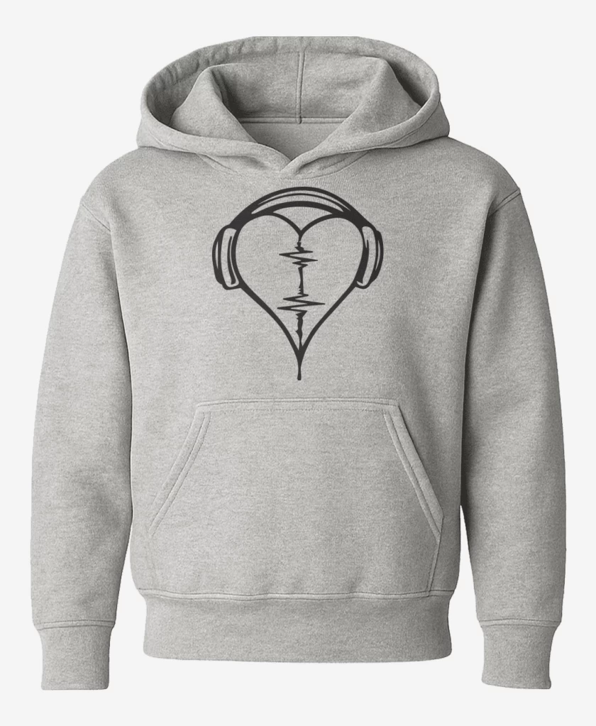 Poleron de niño Gris Melange de Heart Music