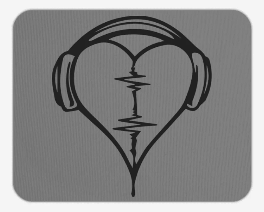 Mousepad Heart Music