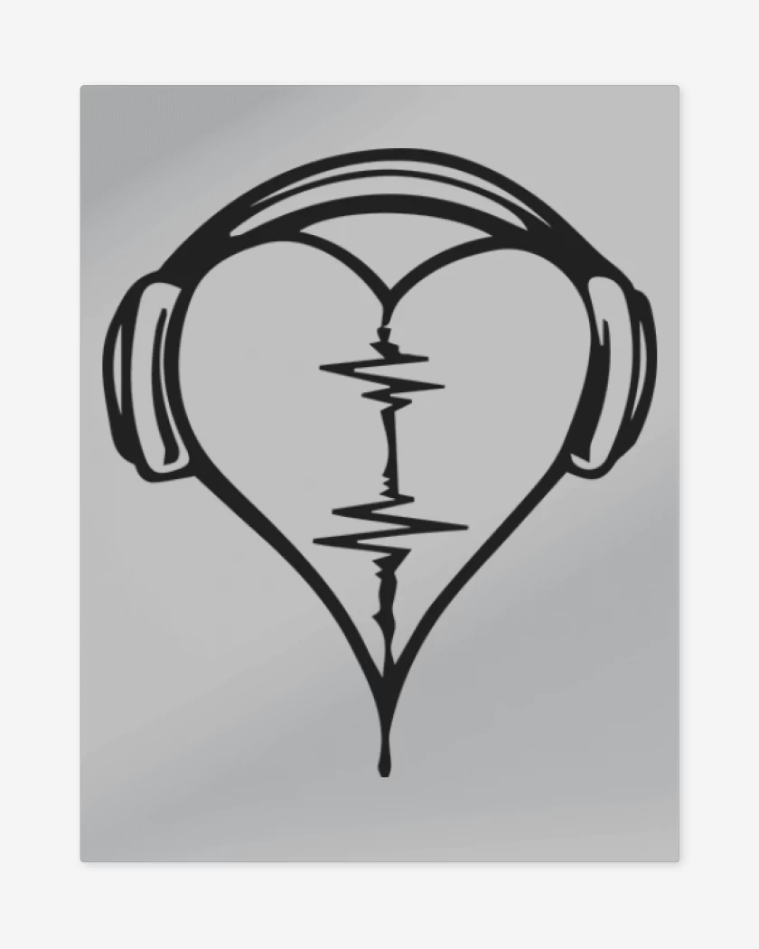 Print metalico Gris Melange de Heart Music