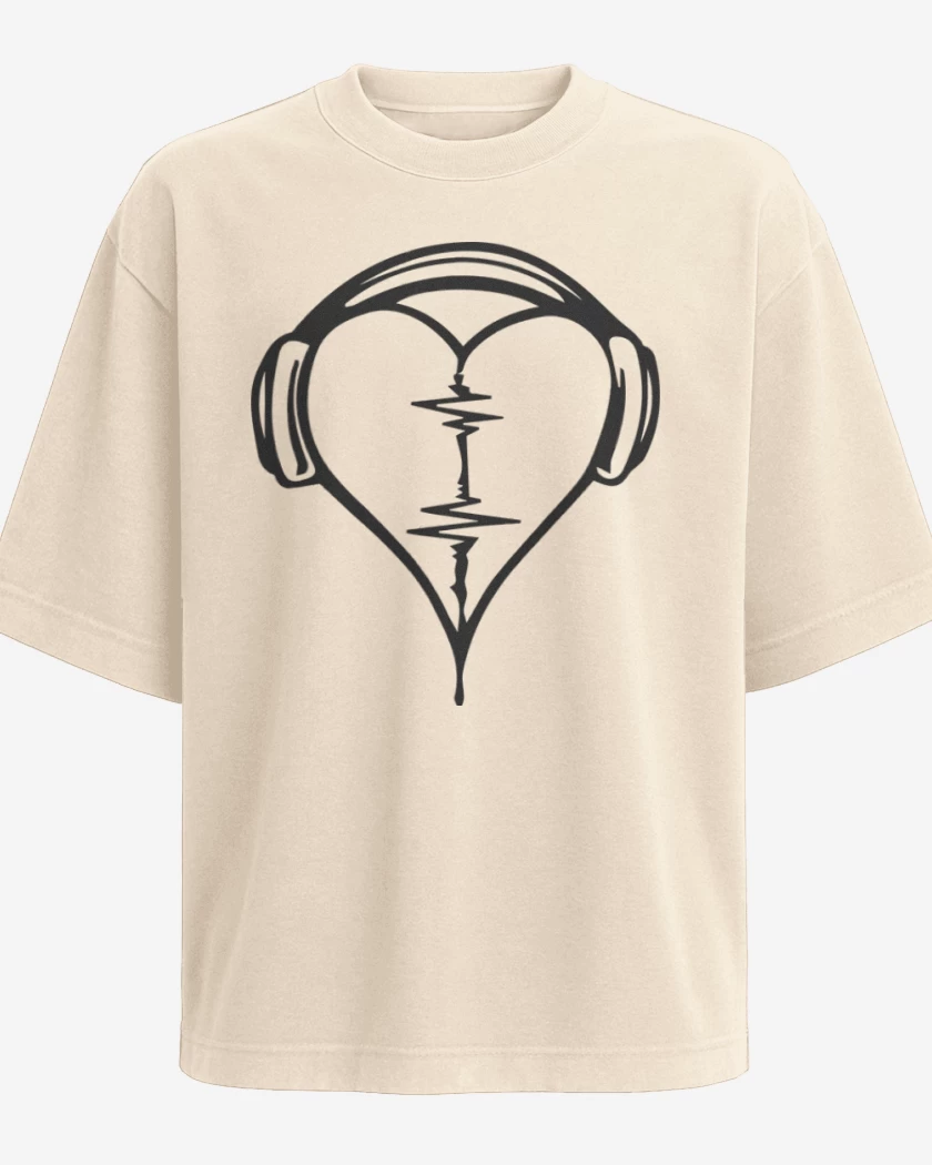 Polera Oversize Beige de Heart Music
