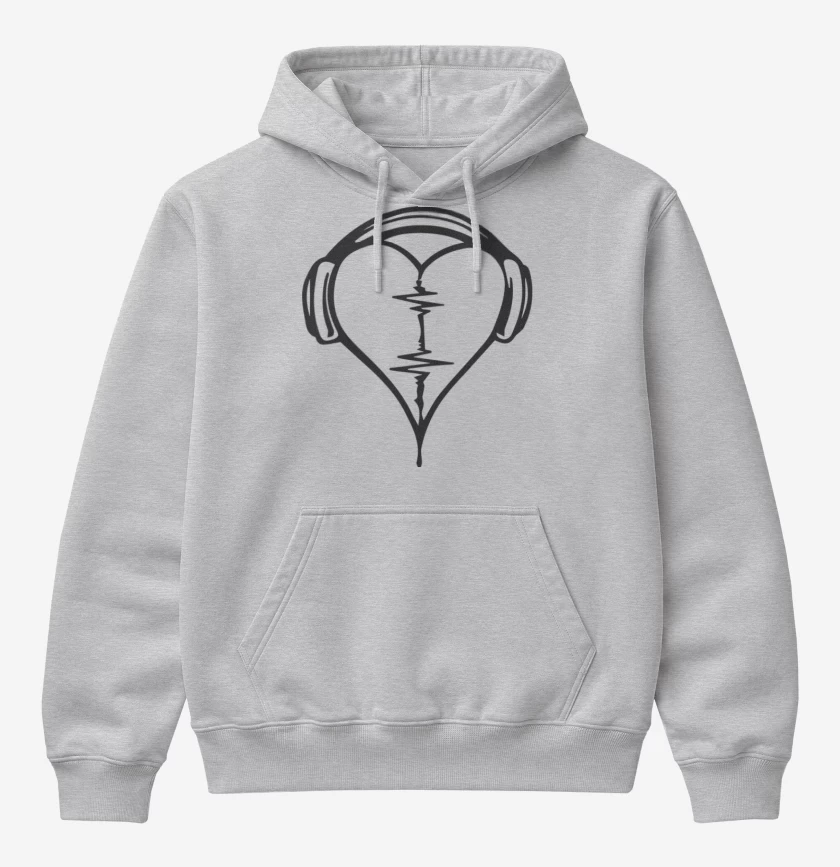 Poleron Canguro básico Gris Melange de Heart Music