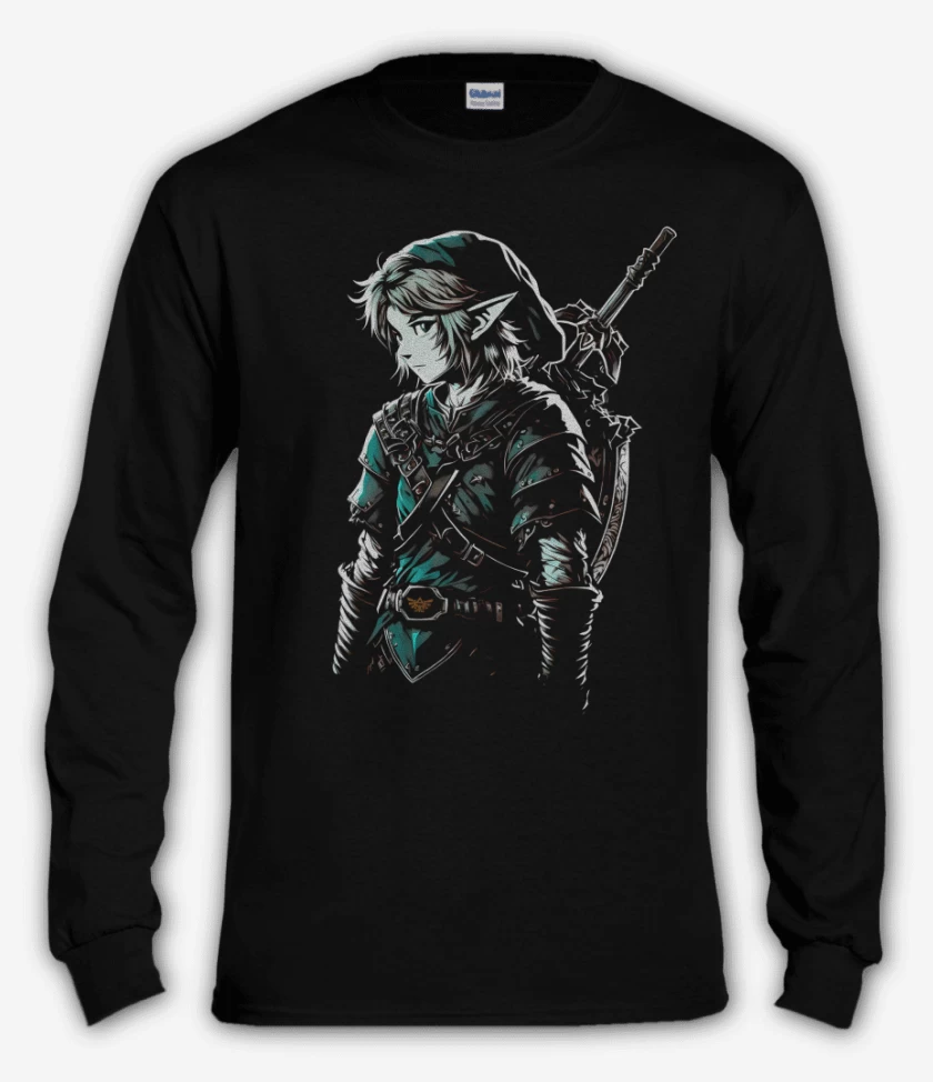 Polera manga larga Negro de Enlace