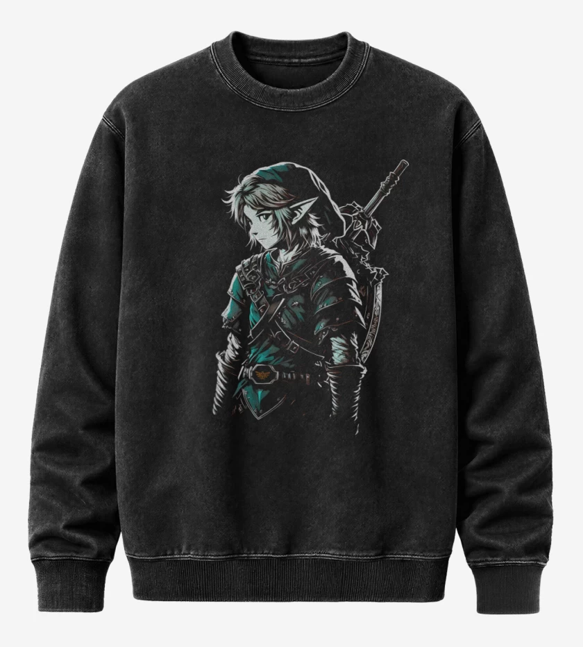 Poleron Polo Acid Wash Negro de Enlace
