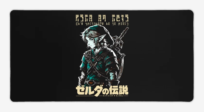 Mouse pad Gamer Negro de Enlace Letras