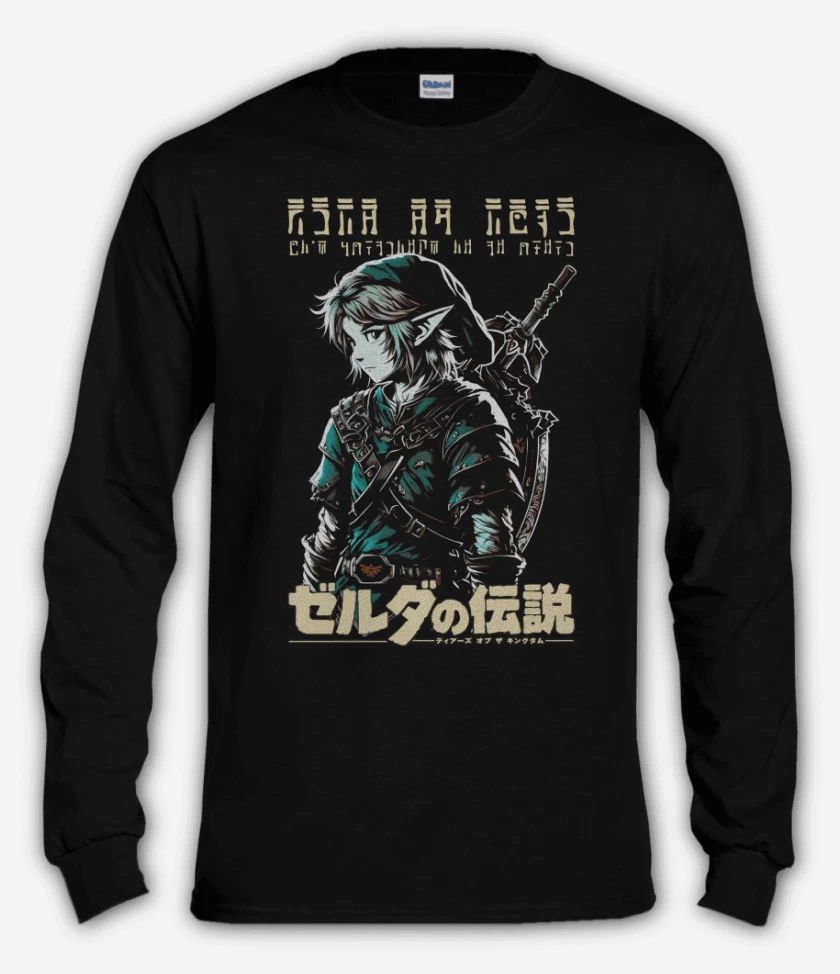 Polera manga larga Negro de Enlace Letras