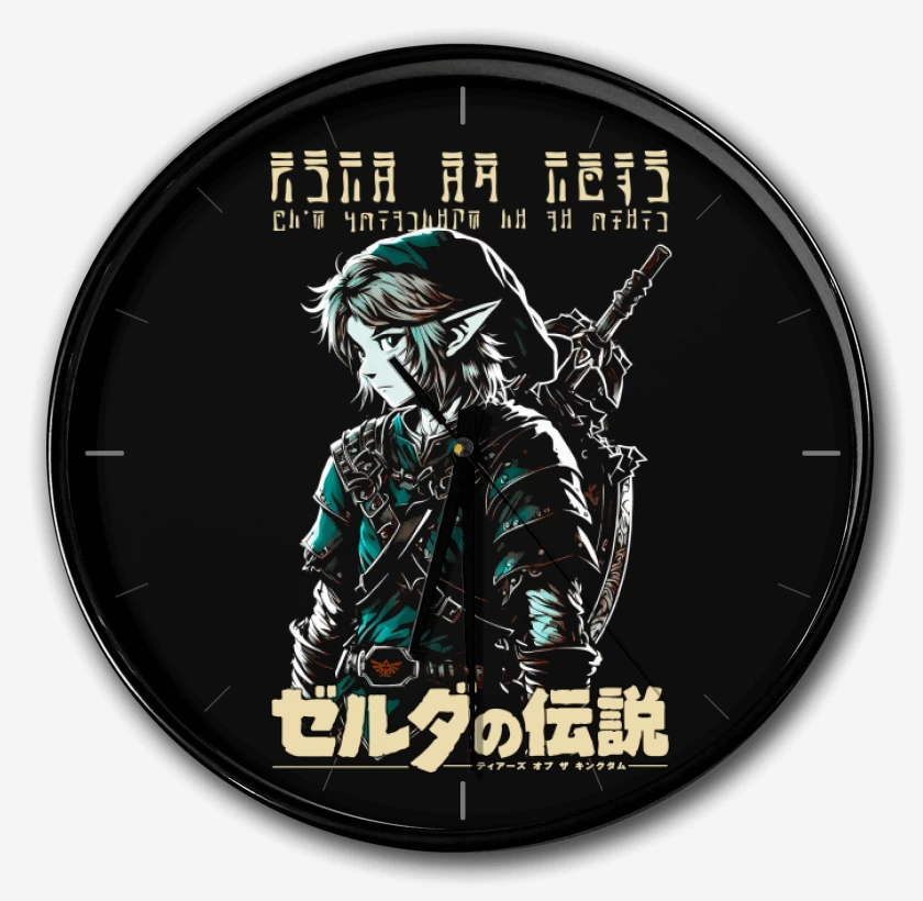 Reloj Negro de Enlace Letras