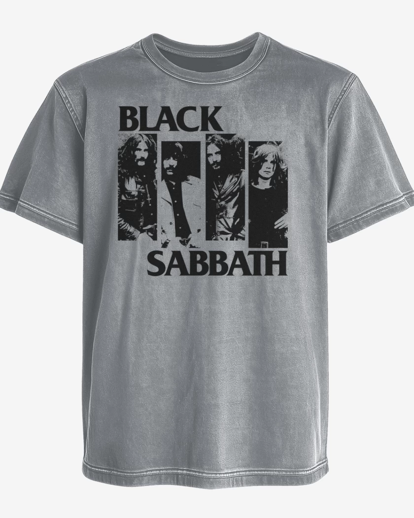 Polera desgastada Gris Melange de Flag Sabbath