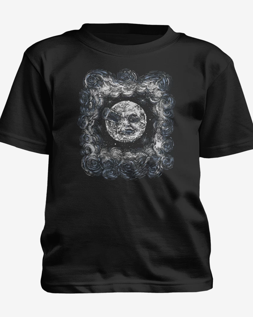 Polera de niño Negro de Luna Baleada