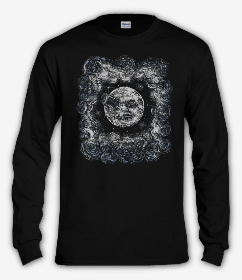 Polera manga larga Negro de Luna Baleada