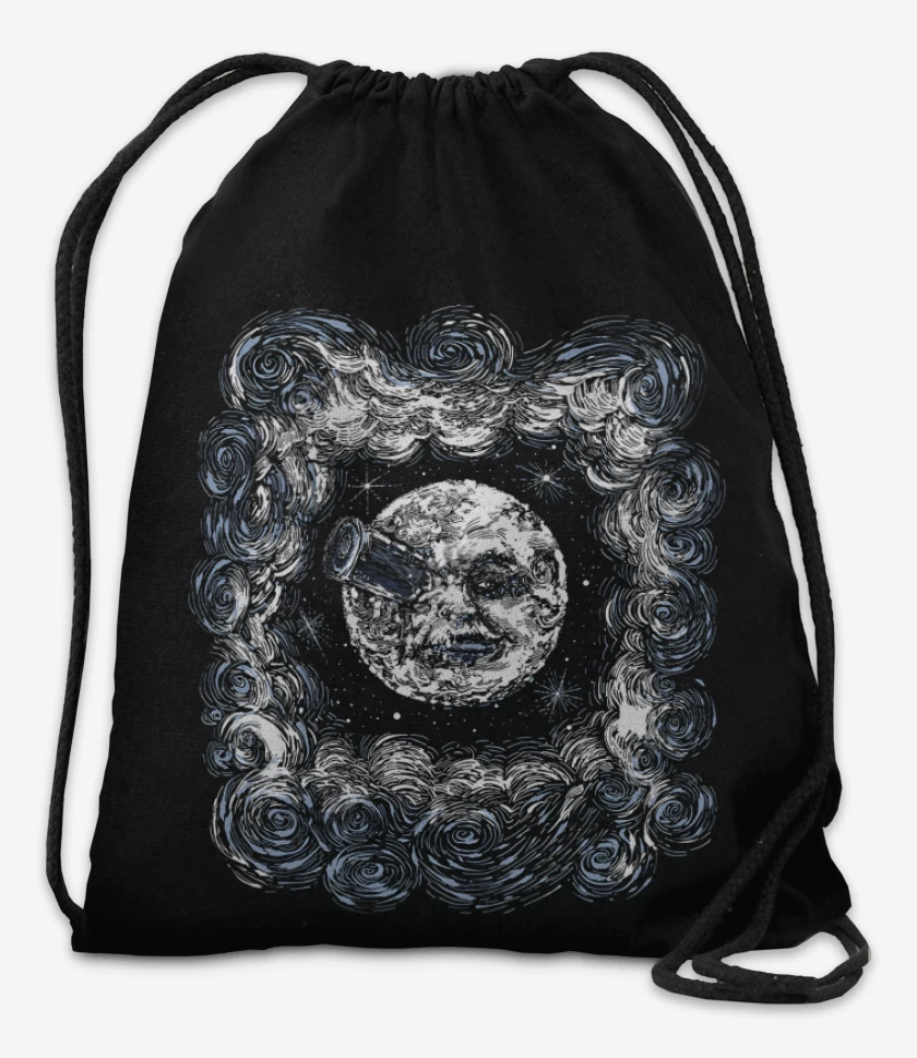 Mochila Negro de Luna Baleada