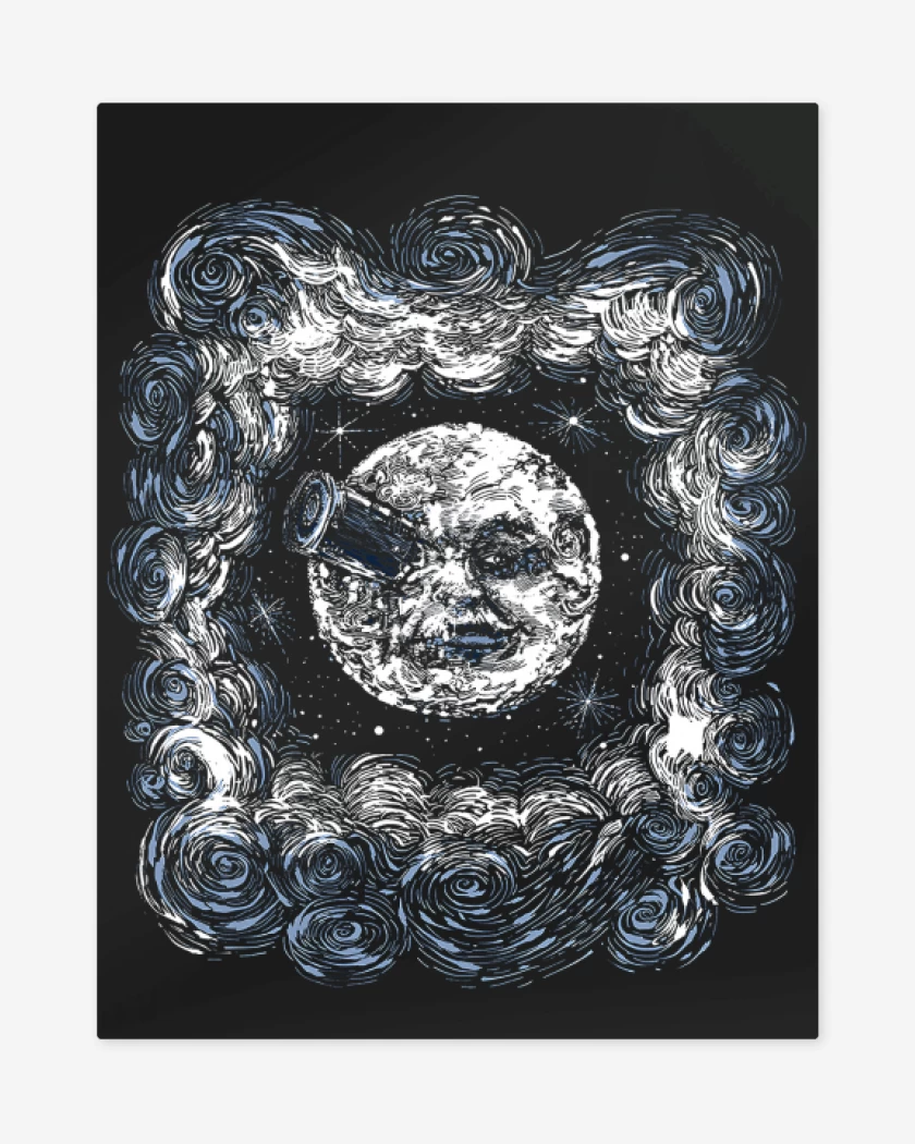 Print metalico Negro de Luna Baleada