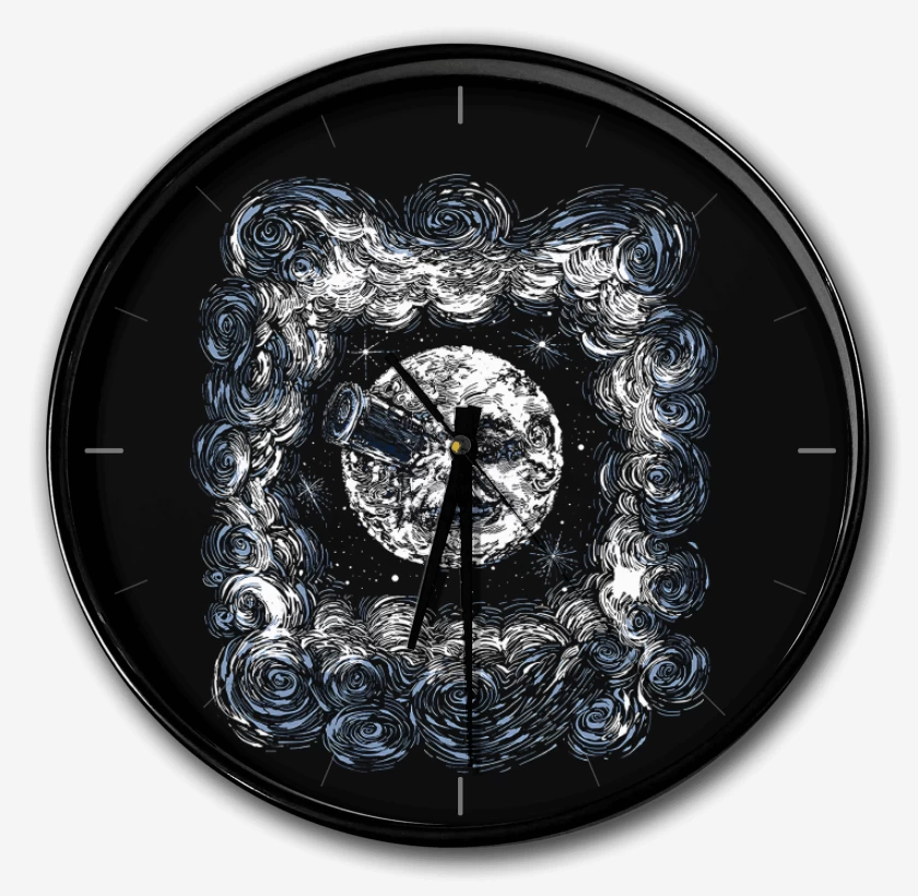 Reloj Negro de Luna Baleada