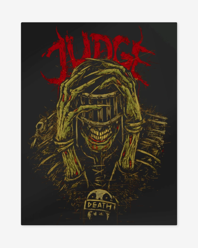 Print metalico Negro de Judge Death