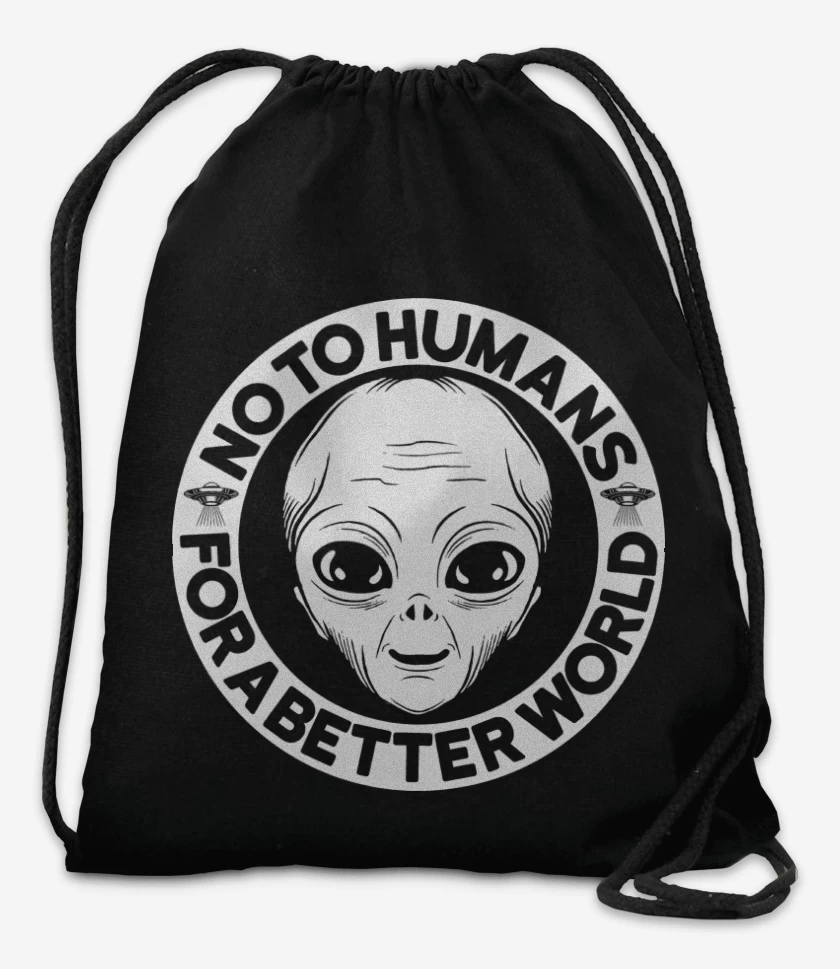 Mochila Negro de No To Humans
