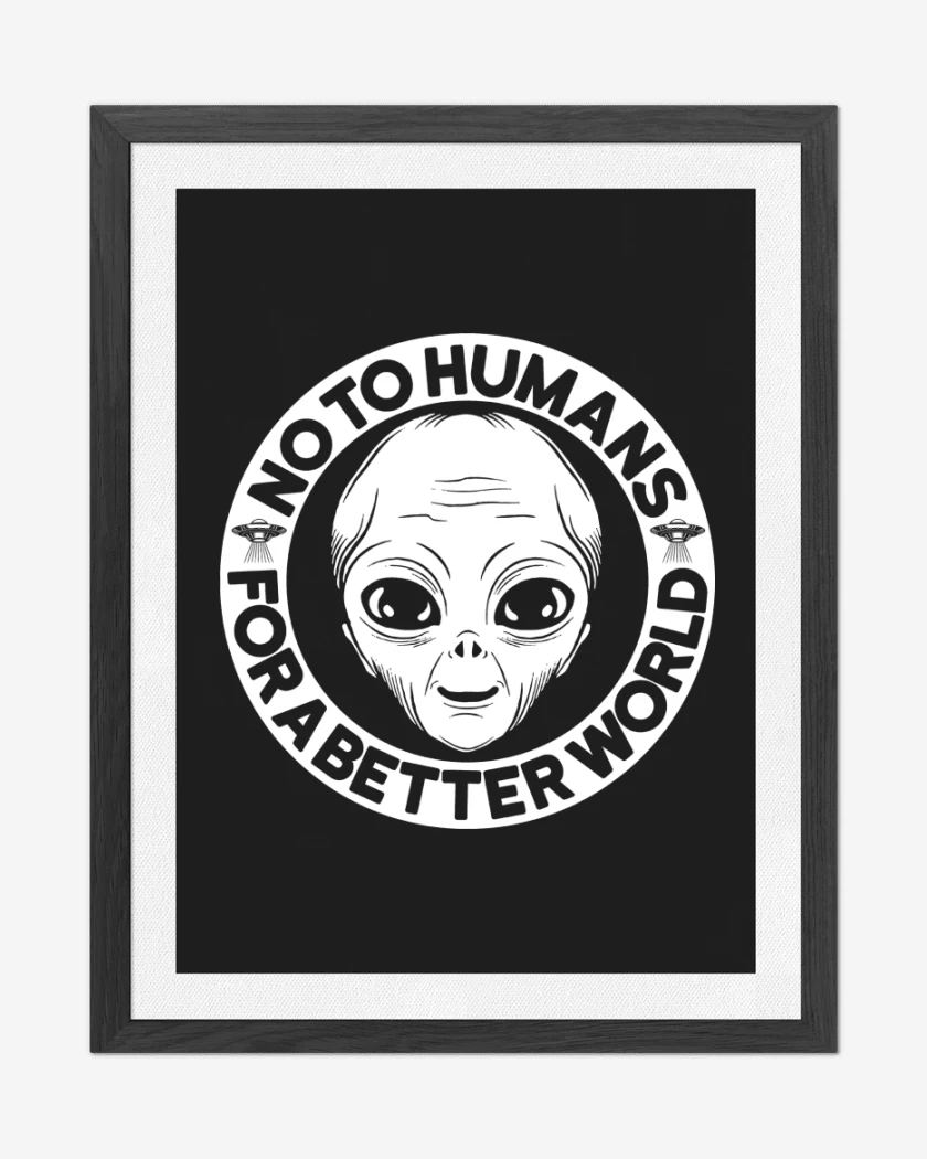 Cuadro decorativo Negro de No To Humans