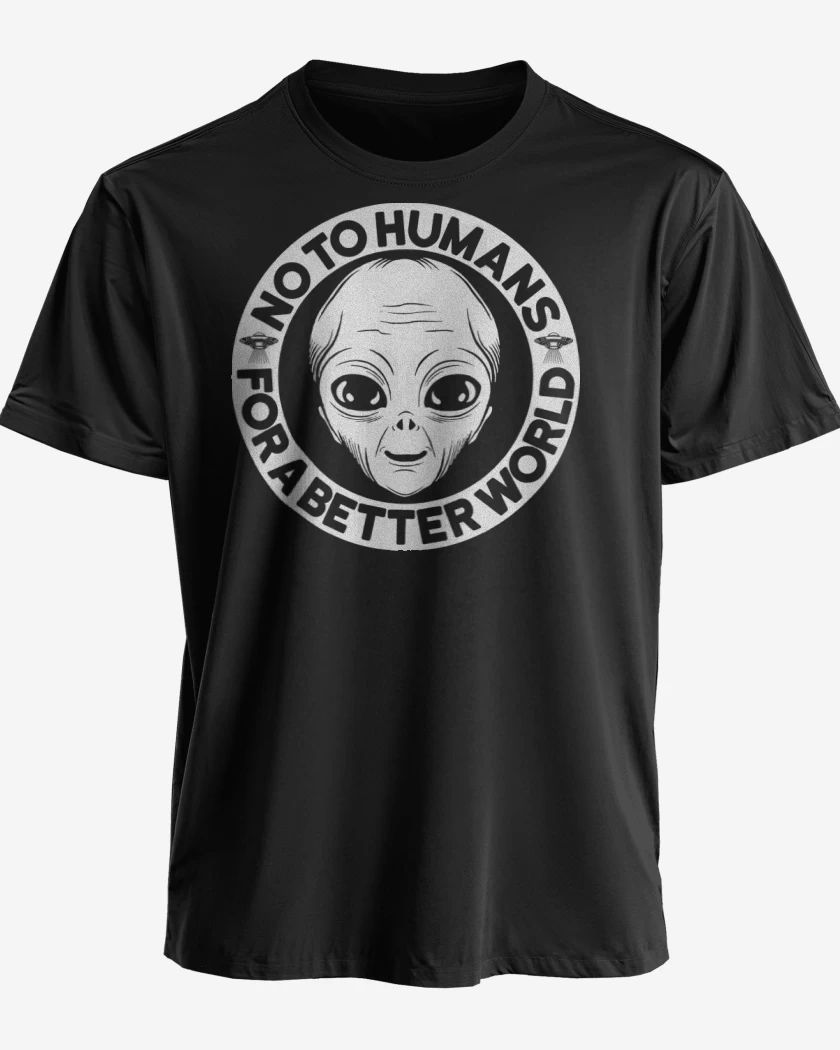 Polera premium Negro de No To Humans