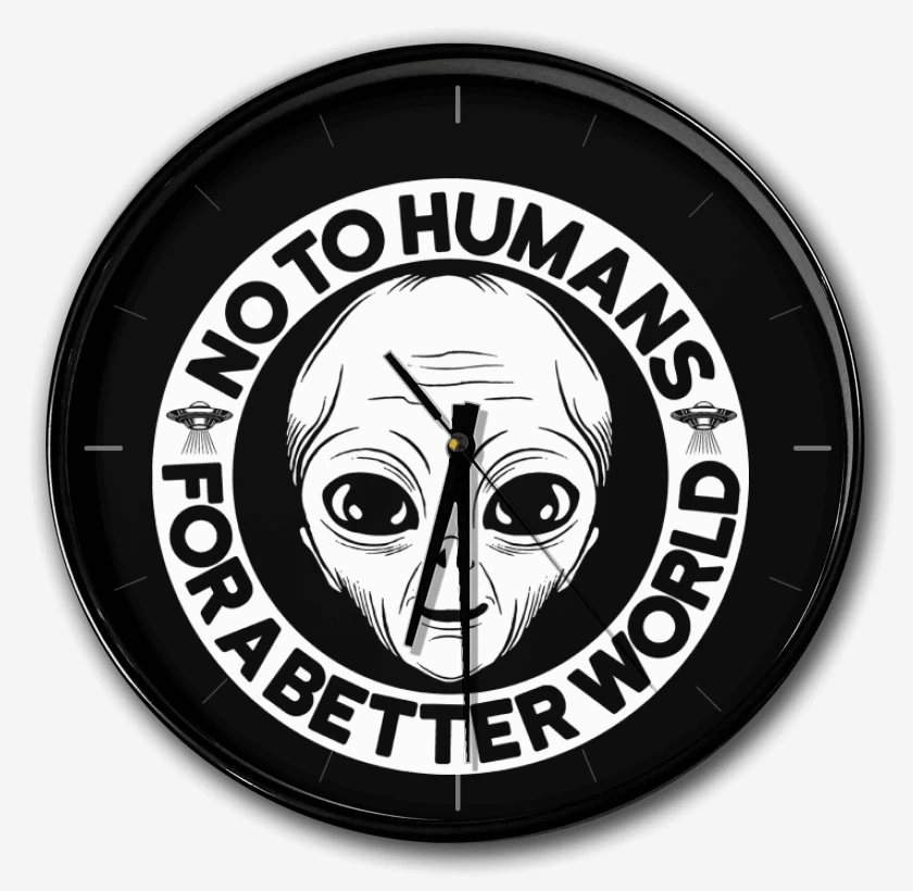 Reloj Negro de No To Humans