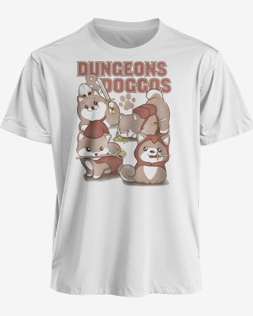 Polera premium Blanco de Calabozos & Perritos