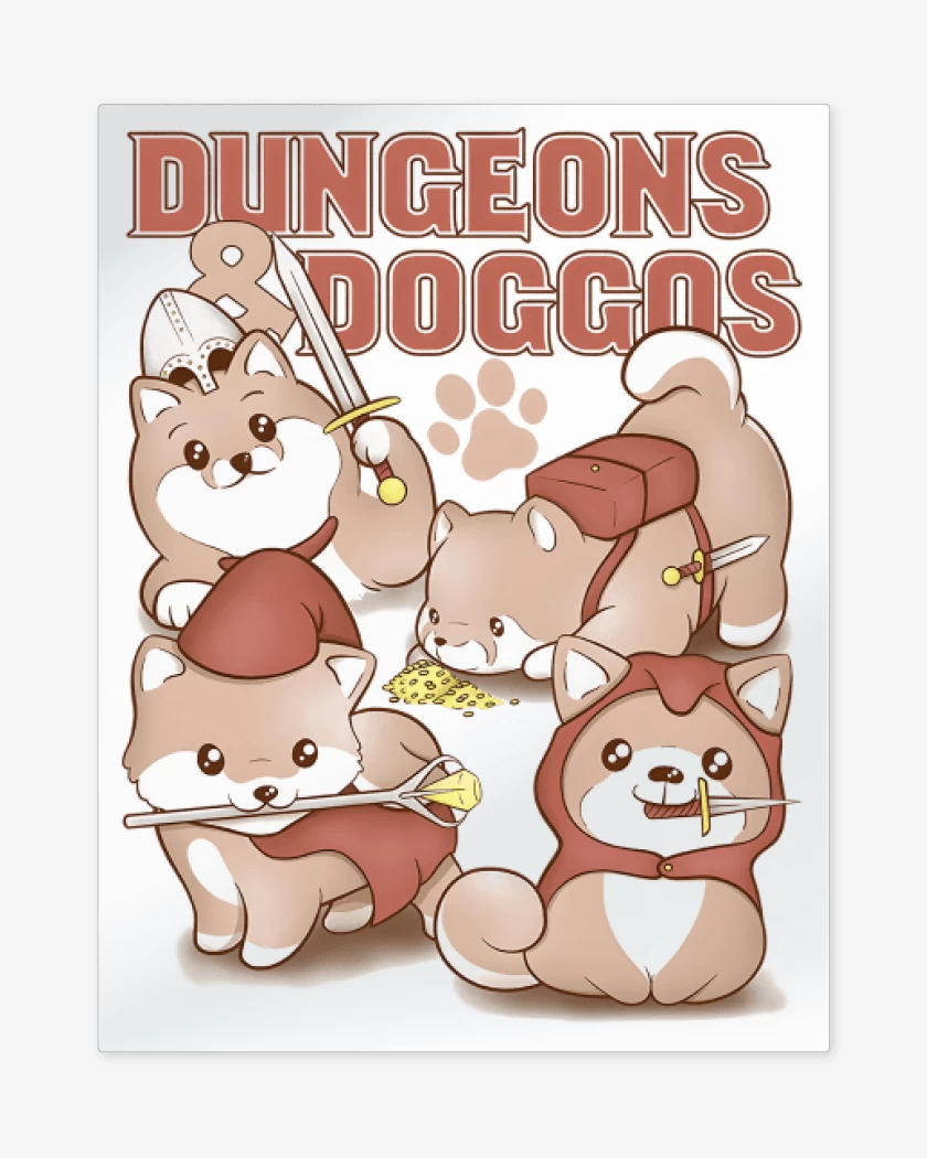 Print metalico Calabozos & Perritos