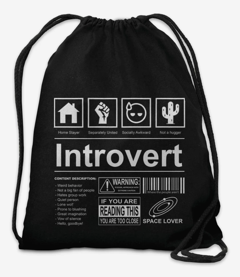 Mochila Negro de Introvertido