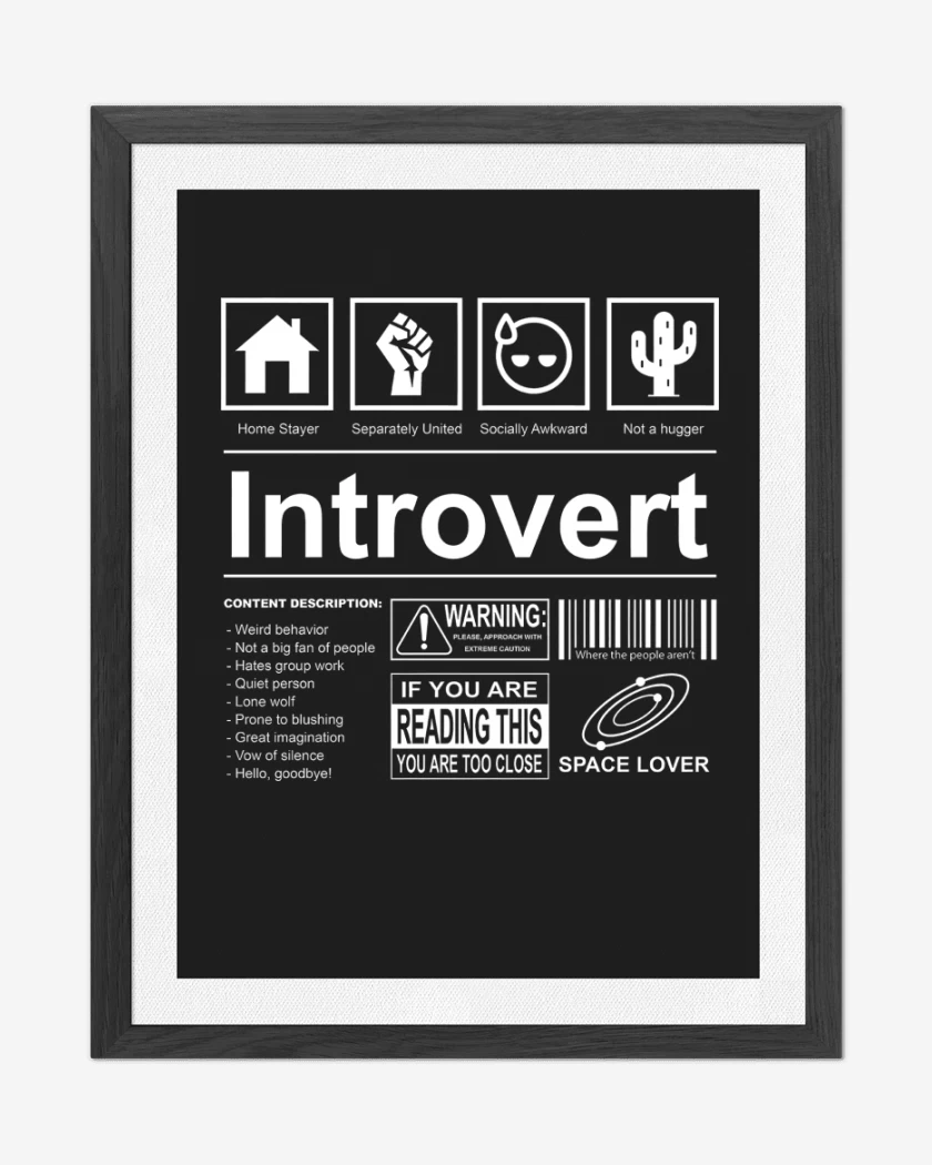 Cuadro decorativo Negro de Introvertido