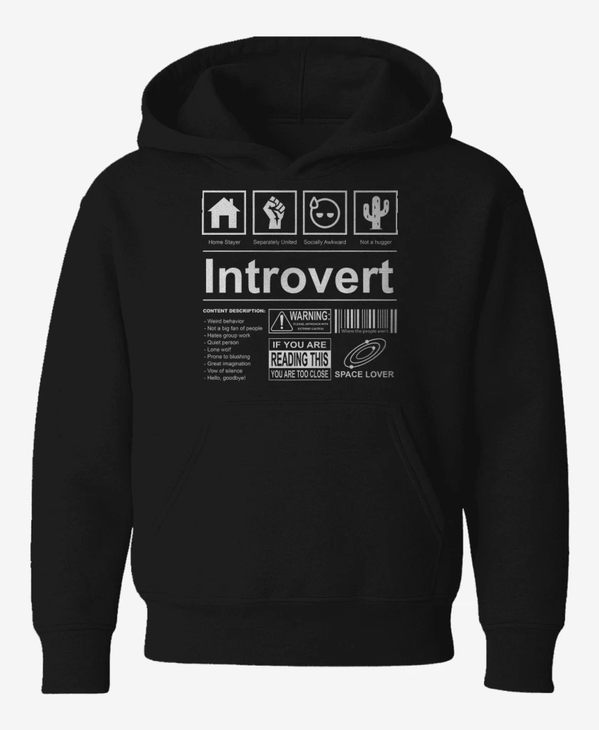 Poleron de niño Negro de Introvertido