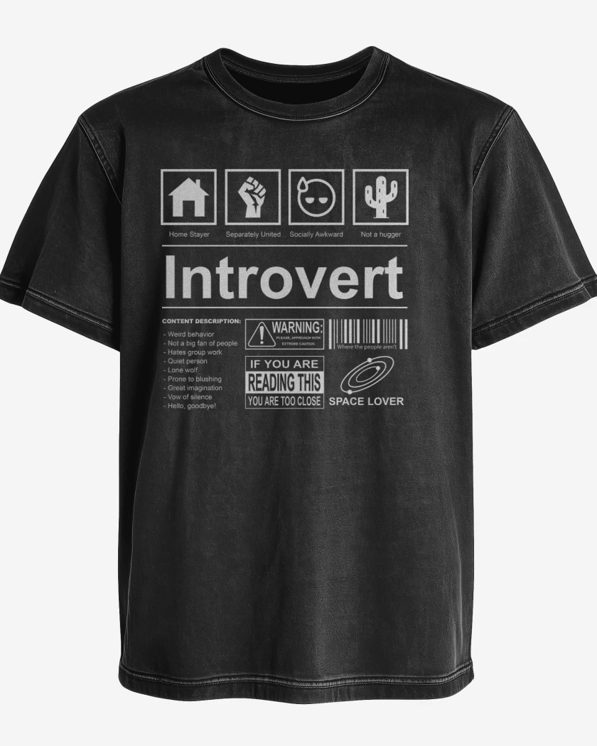 Polera desgastada Introvertido