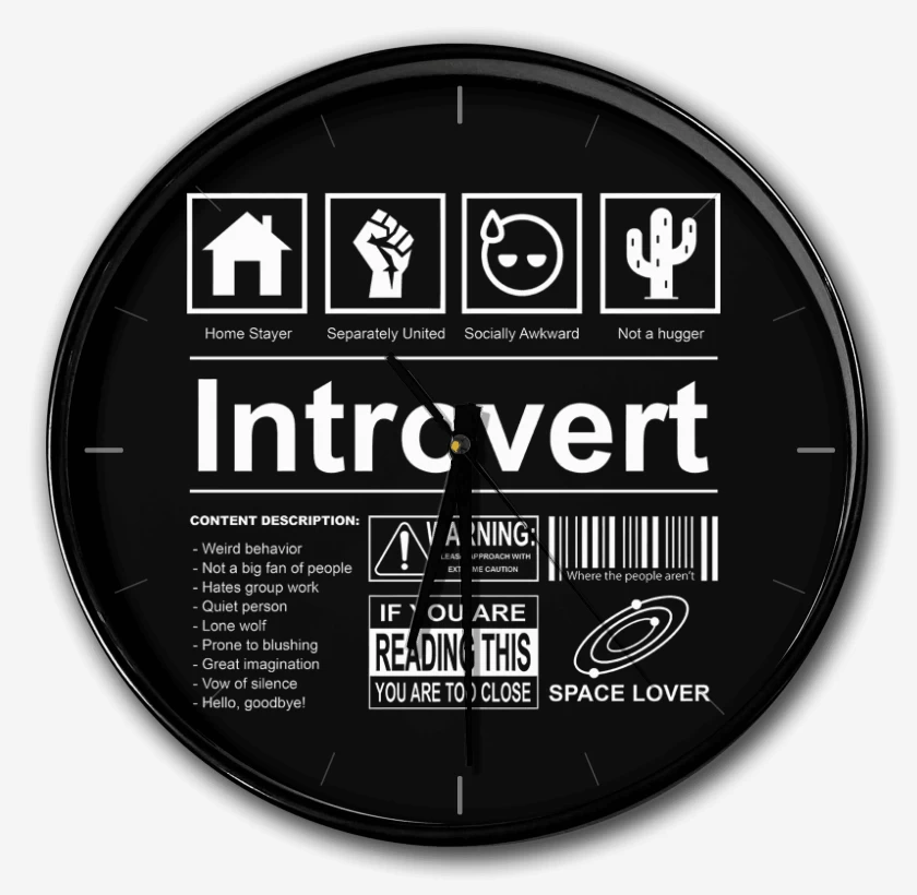 Reloj Negro de Introvertido