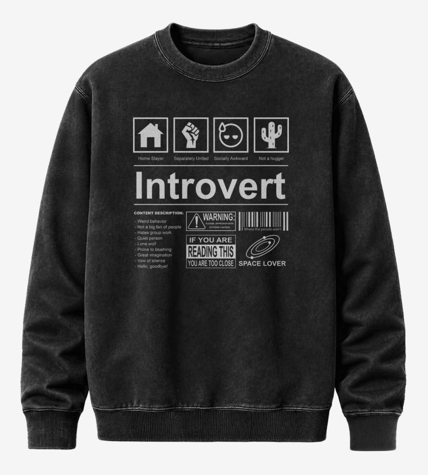 Poleron Polo Acid Wash Negro de Introvertido