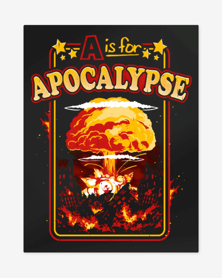 Print metalico Negro de A de Apocalipsis