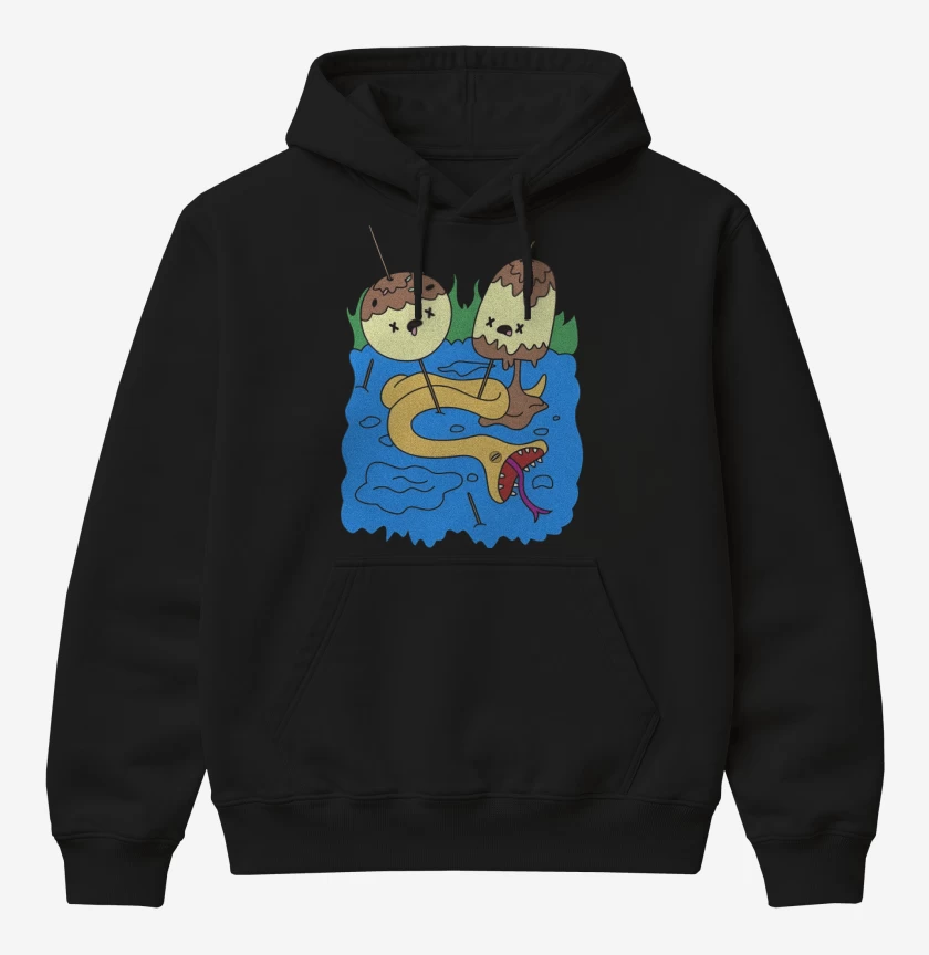 Poleron Canguro básico Negro de Polera Dulce Princesa