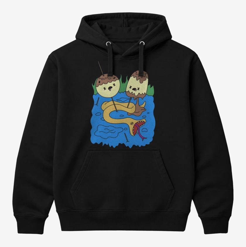 Polerón Canguro Negro de Polera Dulce Princesa