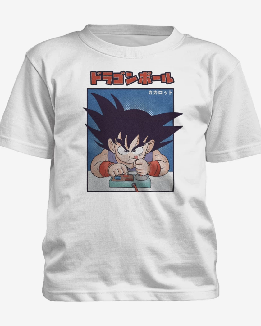 Polera de niño Blanco de Goku Gamer Z