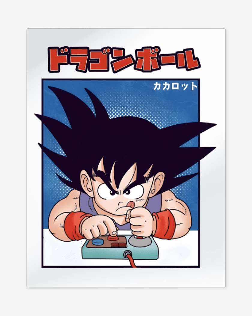 Print metalico Blanco de Goku Gamer Z