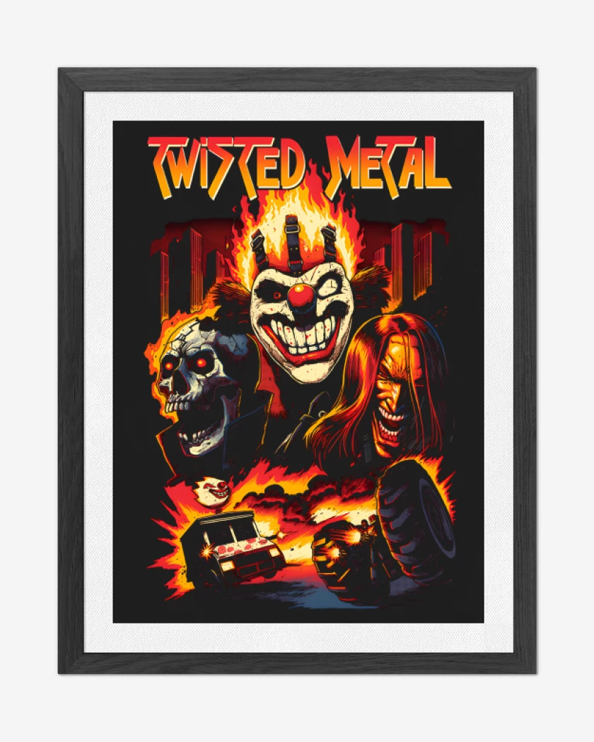 Cuadro decorativo Negro de Twisted Metal 