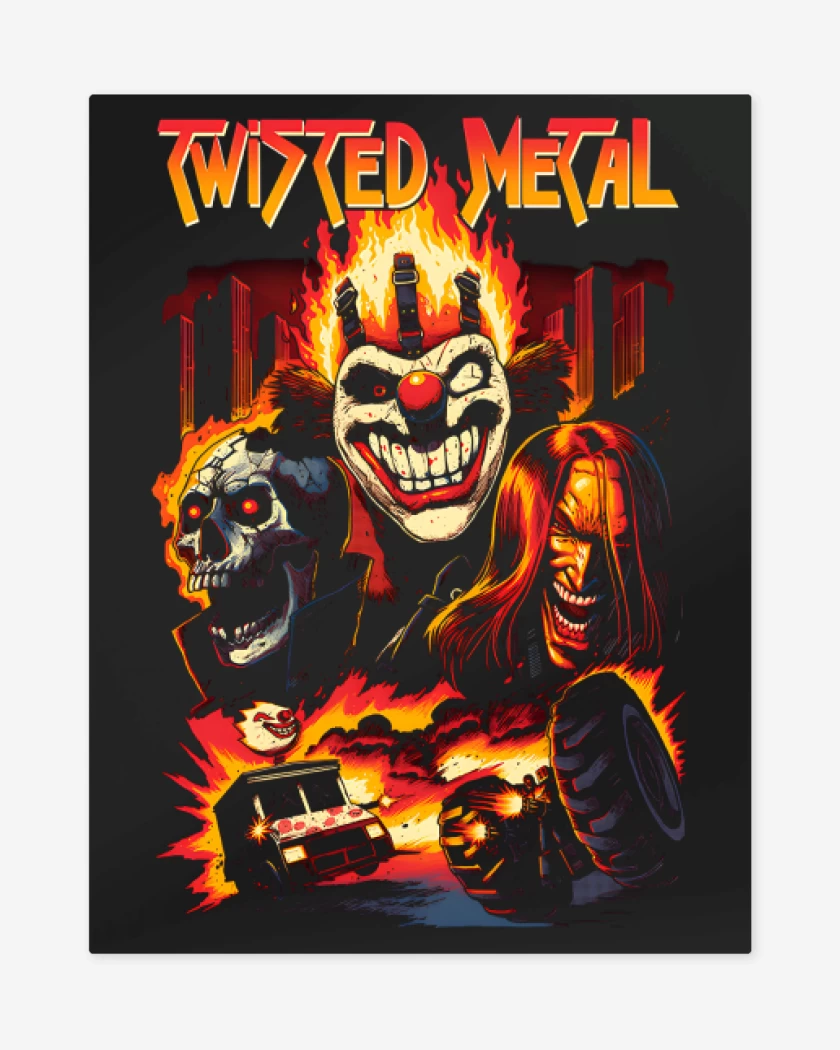 Print metalico Negro de Twisted Metal 