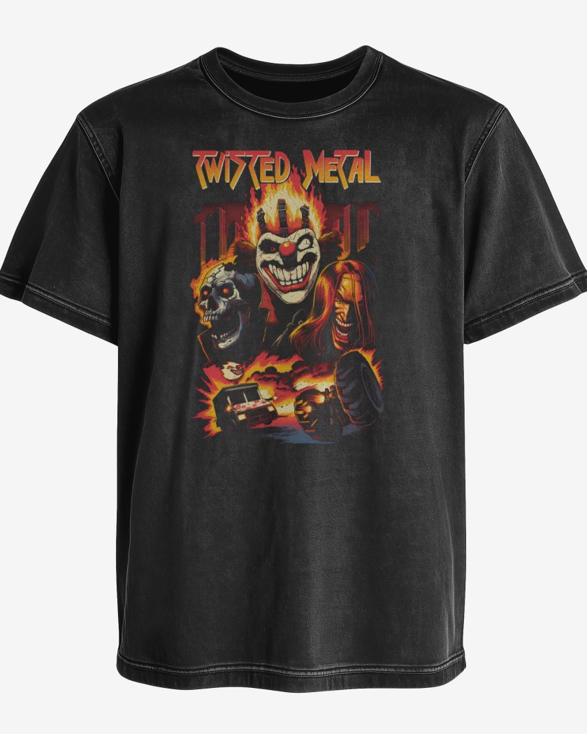 Polera desgastada Twisted Metal 