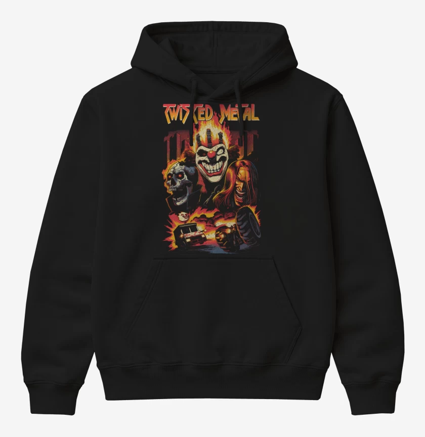 Poleron Canguro básico Negro de Twisted Metal 