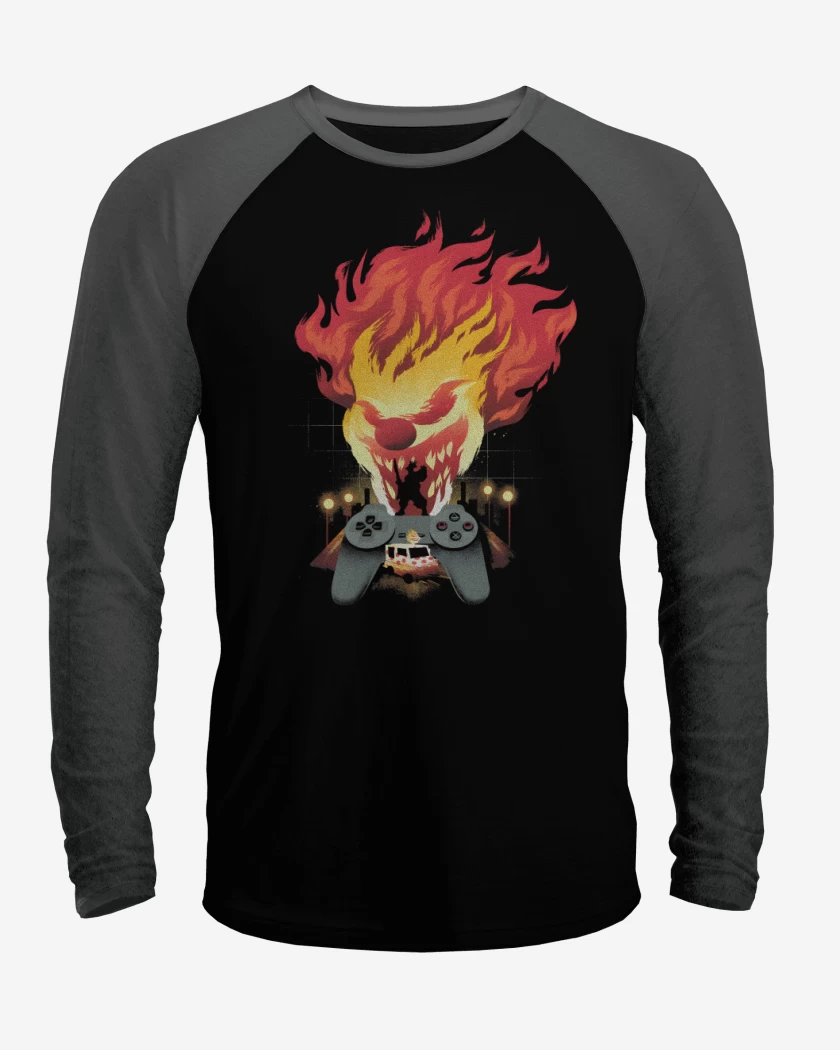Polera Raglan Negro / Negro Heather de Twisted PSX