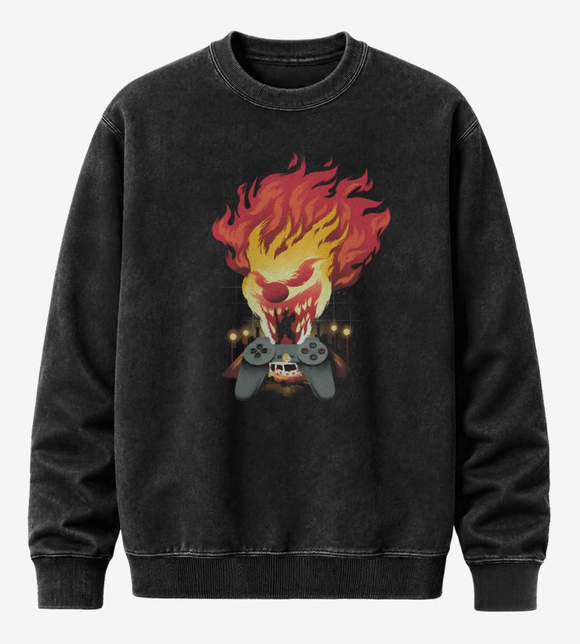 Poleron Polo Acid Wash Negro de Twisted PSX