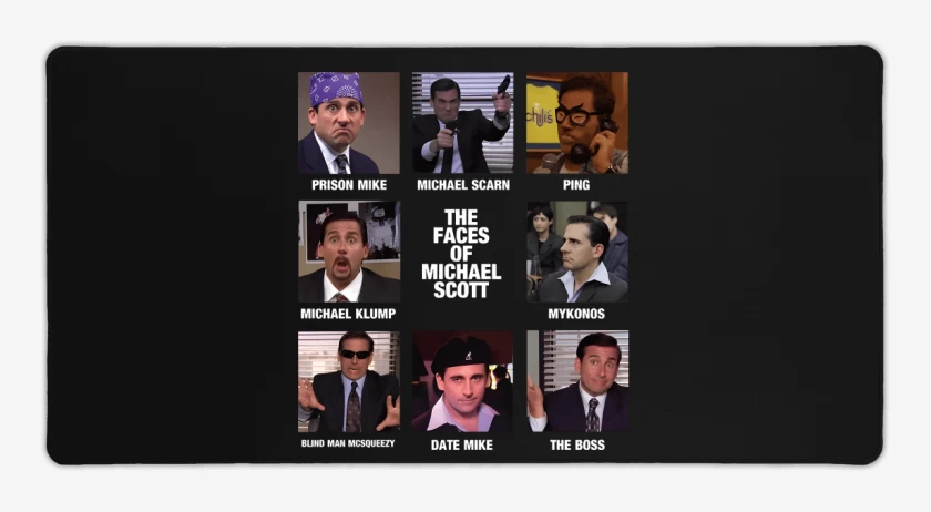 Mouse pad Gamer The Faces of Michael Scott