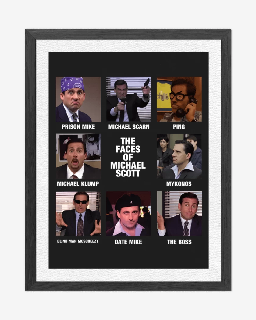 Cuadro decorativo Negro de The Faces of Michael Scott