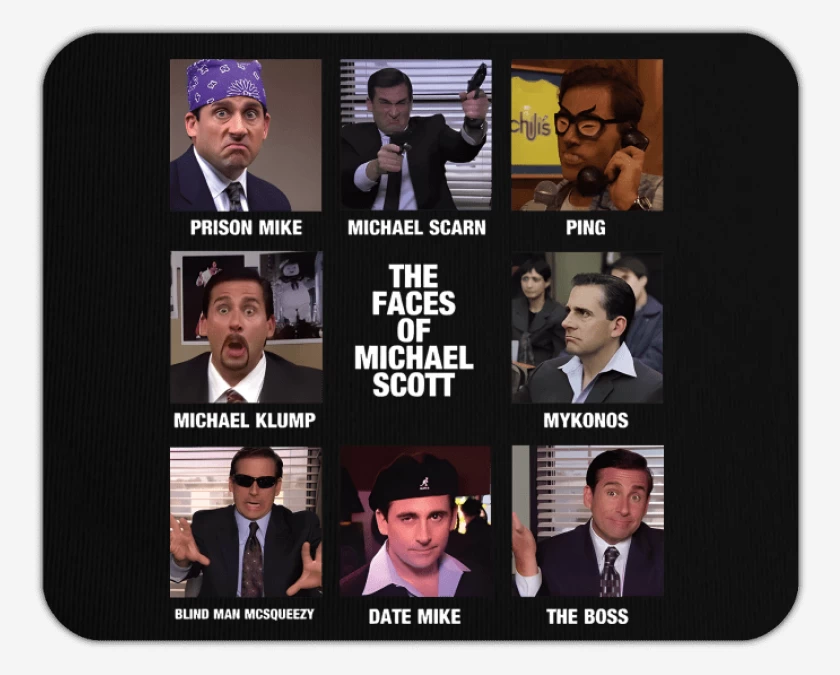 Mousepad The Faces of Michael Scott