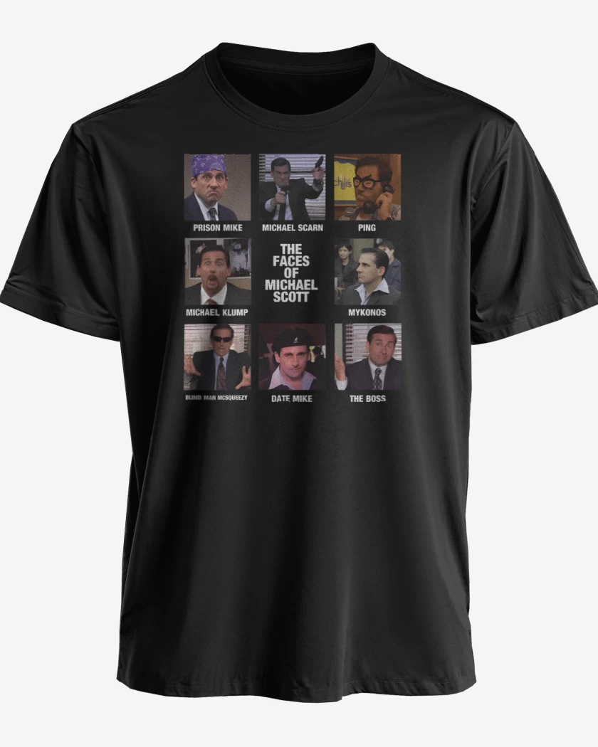Polera premium Negro de The Faces of Michael Scott