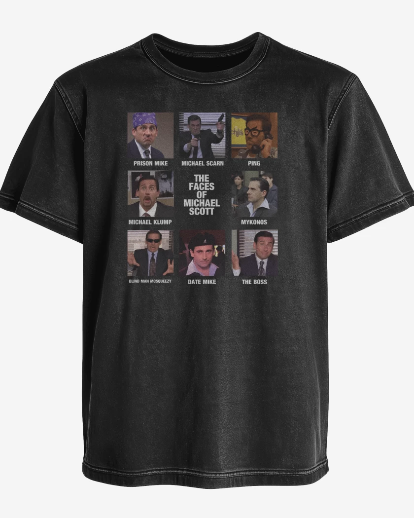 Polera desgastada The Faces of Michael Scott